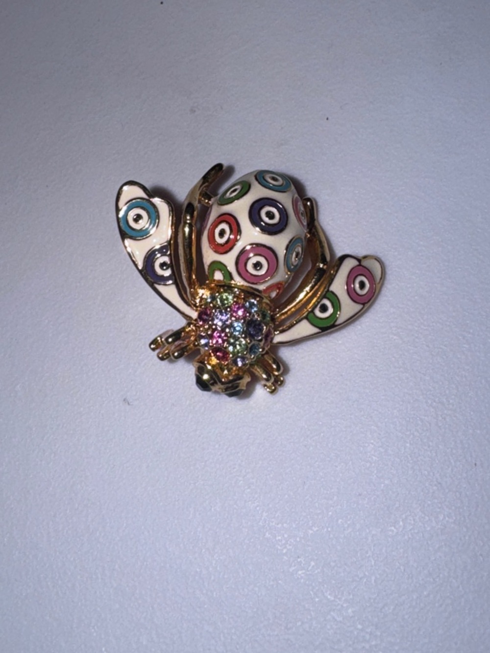 Joan Rivers Greek Evil Eye Bee Pin Brooch - Picture 2 of 7